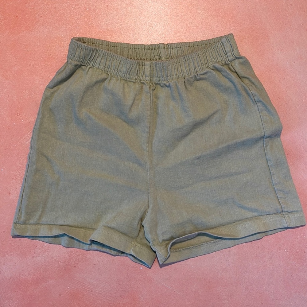 Urban Outfitters Urban Renewal 100% Cotton Elastic Waistband Sage Green Shorts S